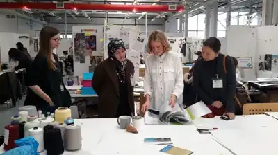 Royal visit for UK textiles students