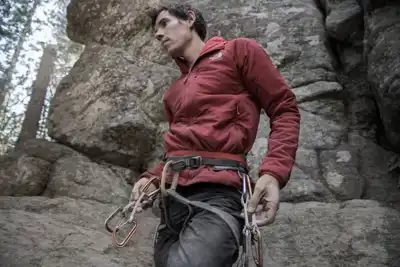 The North Face jacket features heat release technology