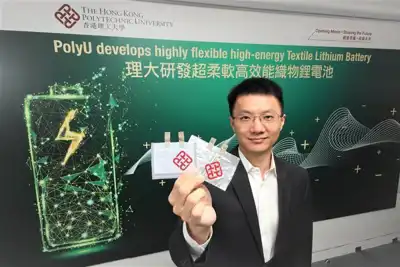 PolyU says textile battery paves way for wearable developments