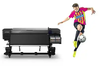 Dye-sublimation printer capable of fluorescent inks on textiles