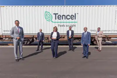 Lenzing's first China-bound train slashes delivery time