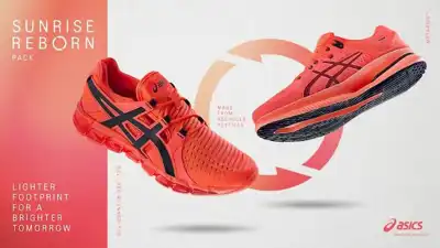 Asics upcycles second-hand clothing into running shoes