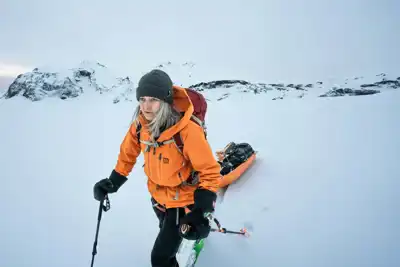 Outdoor clothing stands up well in winter wilderness
